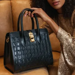 photo of #1 black leather bag