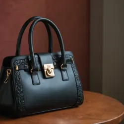 photo of #1 black leather bag