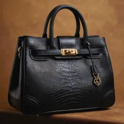 photo of #1 black leather bag