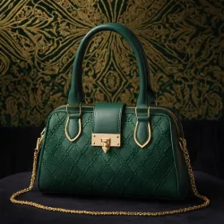 photo of #5 green sythetic leather bag