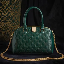 photo of #5 green sythetic leather bag