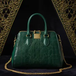 photo of #5 green sythetic leather bag