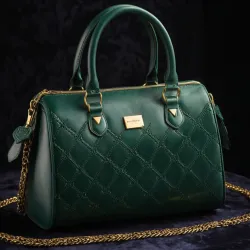 photo of #5 green sythetic leather bag