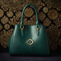 photo of #5 green sythetic leather bag