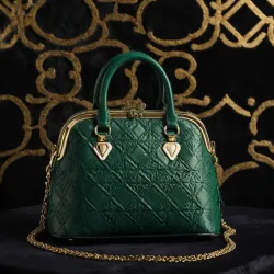 photo of #5 green sythetic leather bag