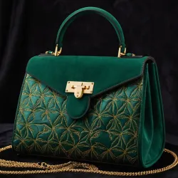 photo of #5 green sythetic leather bag