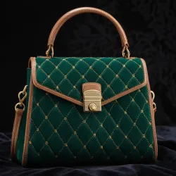 photo of #5 green sythetic leather bag