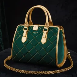 photo of #5 green sythetic leather bag