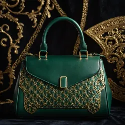 photo of #5 green sythetic leather bag