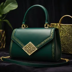 photo of #5 green sythetic leather bag