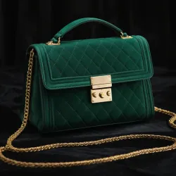 photo of #5 green sythetic leather bag