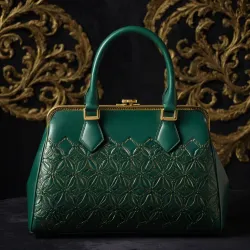 photo of #5 green sythetic leather bag