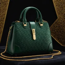 photo of #5 green sythetic leather bag
