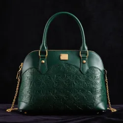photo of #5 green sythetic leather bag