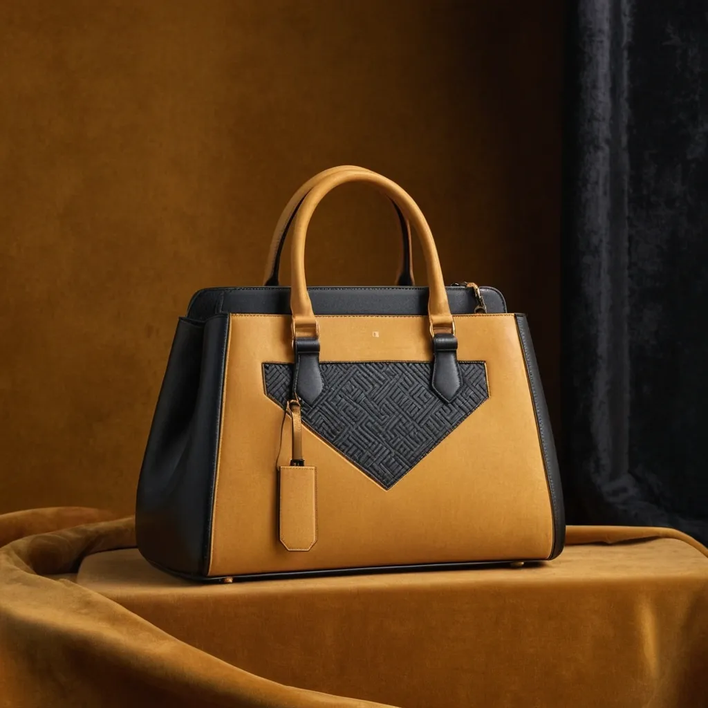 detailed photo of honey yellow sythetic leather bag