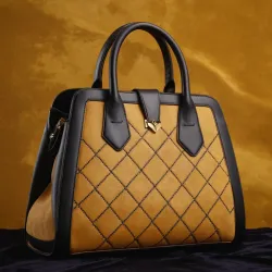 photo of #6 honey yellow sythetic leather bag