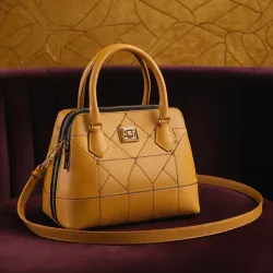 photo of #6 honey yellow sythetic leather bag