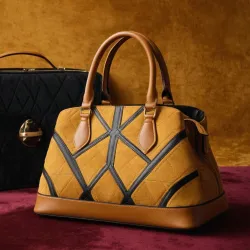 photo of #6 honey yellow sythetic leather bag