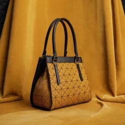 photo of #6 honey yellow sythetic leather bag