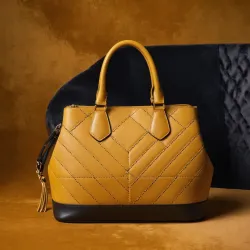 photo of #6 honey yellow sythetic leather bag