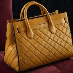 photo of #6 honey yellow sythetic leather bag