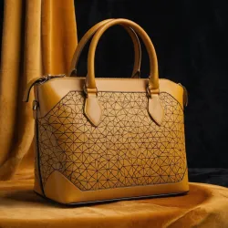 photo of #6 honey yellow sythetic leather bag