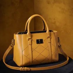 photo of #6 honey yellow sythetic leather bag