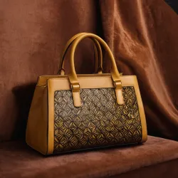 photo of #6 honey yellow sythetic leather bag