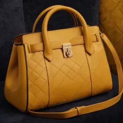 photo of #6 honey yellow sythetic leather bag