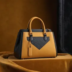 photo of #6 honey yellow sythetic leather bag