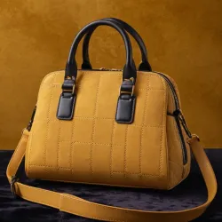 photo of #6 honey yellow sythetic leather bag