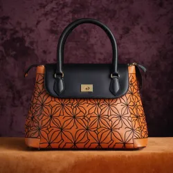 photo of #7 orange synthetic leather bag