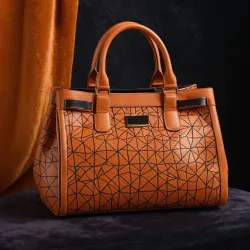 photo of #7 orange synthetic leather bag