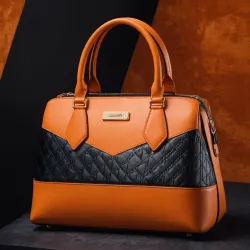 photo of #7 orange synthetic leather bag