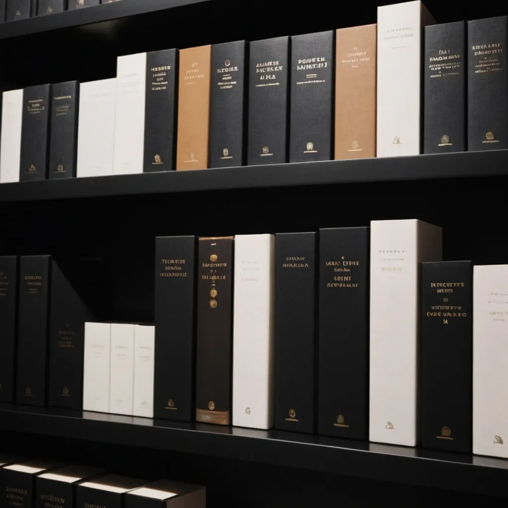 detailed photo of monocolor books on shelves