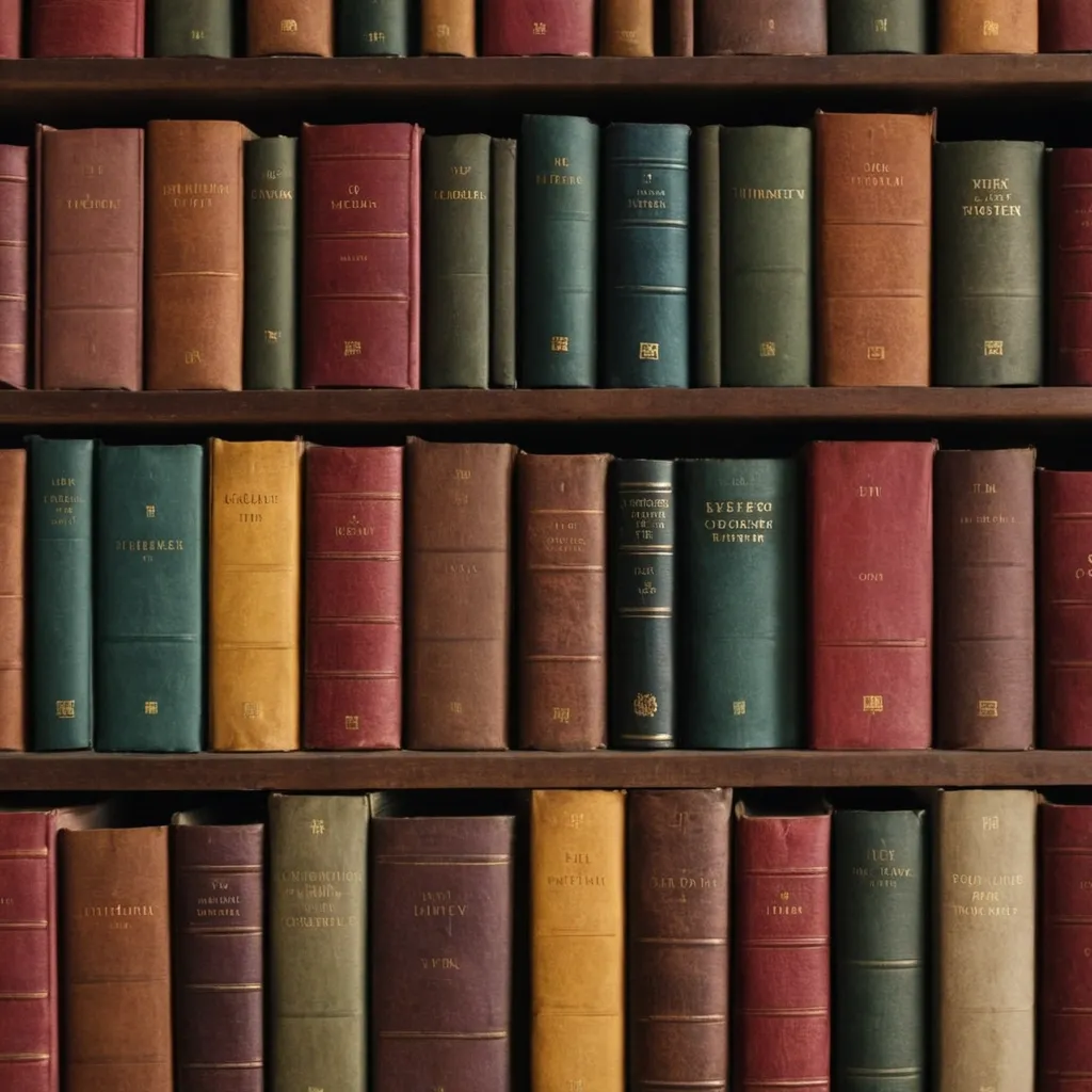 detailed photo of multicolor books on shelves