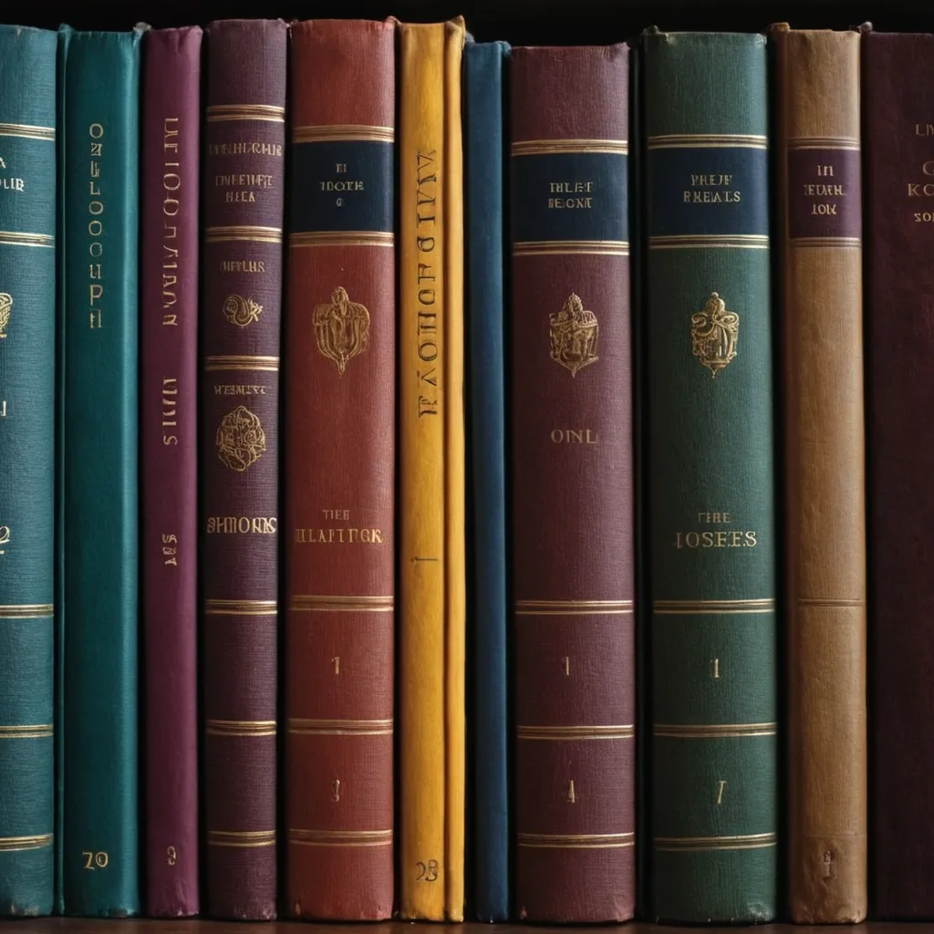 detailed photo of multicolor books on shelves