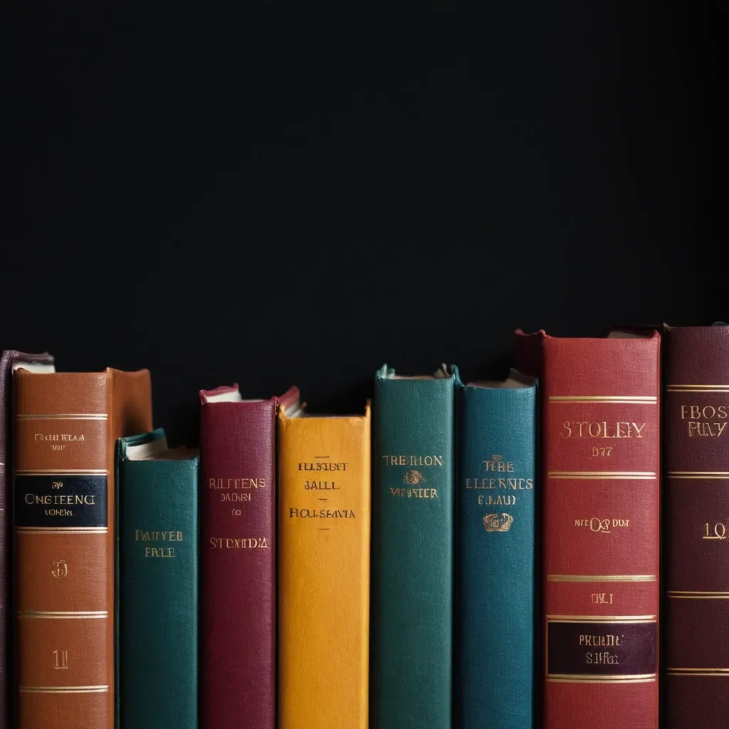 detailed photo of multicolor books on shelves