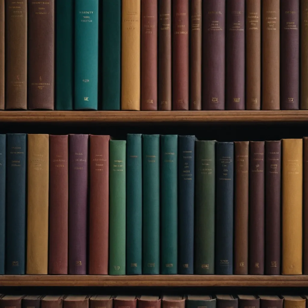 detailed photo of multicolor books on shelves