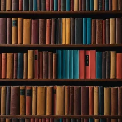 photo of #2 multicolor books on shelves