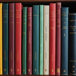 photo of #2 multicolor books on shelves