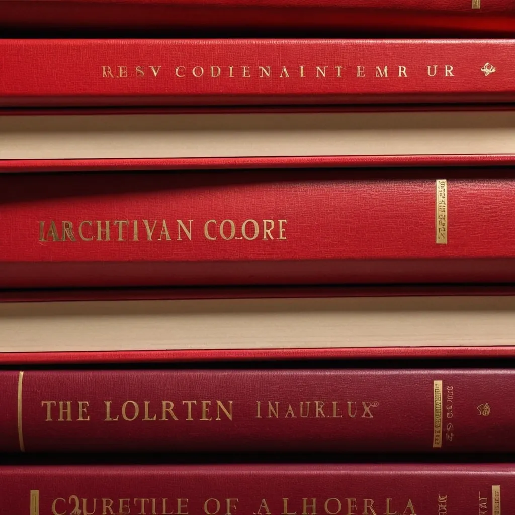 detailed photo of red books