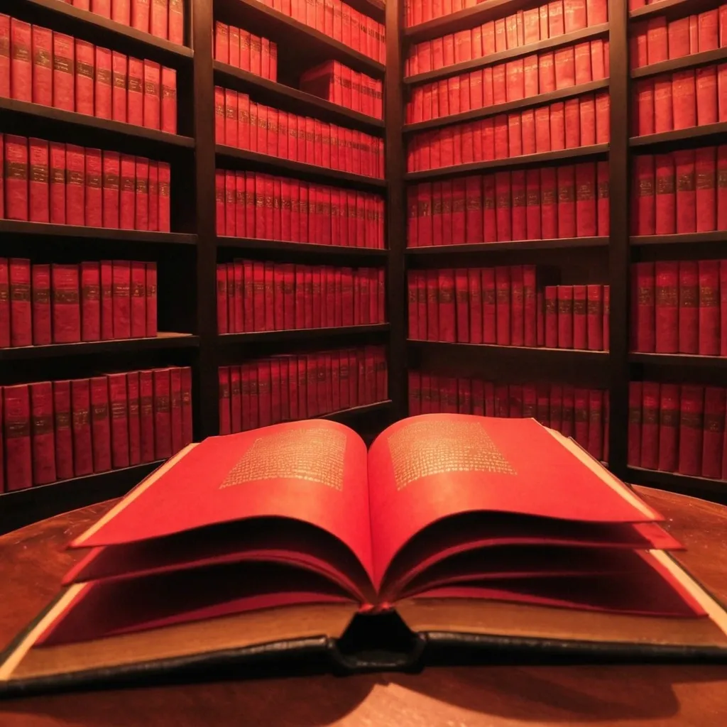 detailed photo of red books