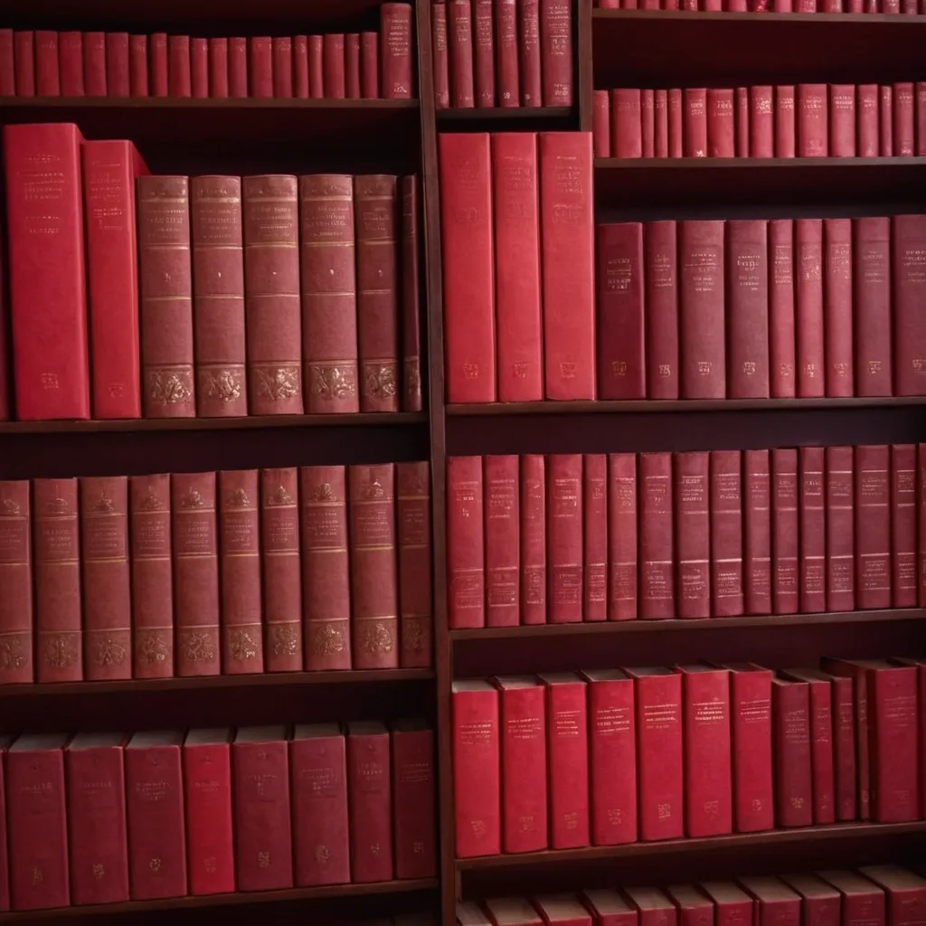 detailed photo of red books
