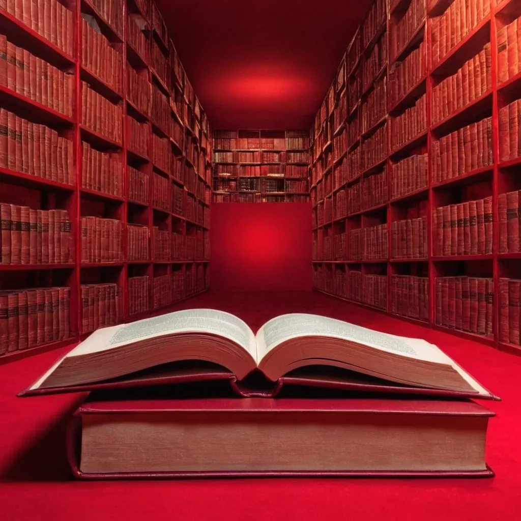detailed photo of red books
