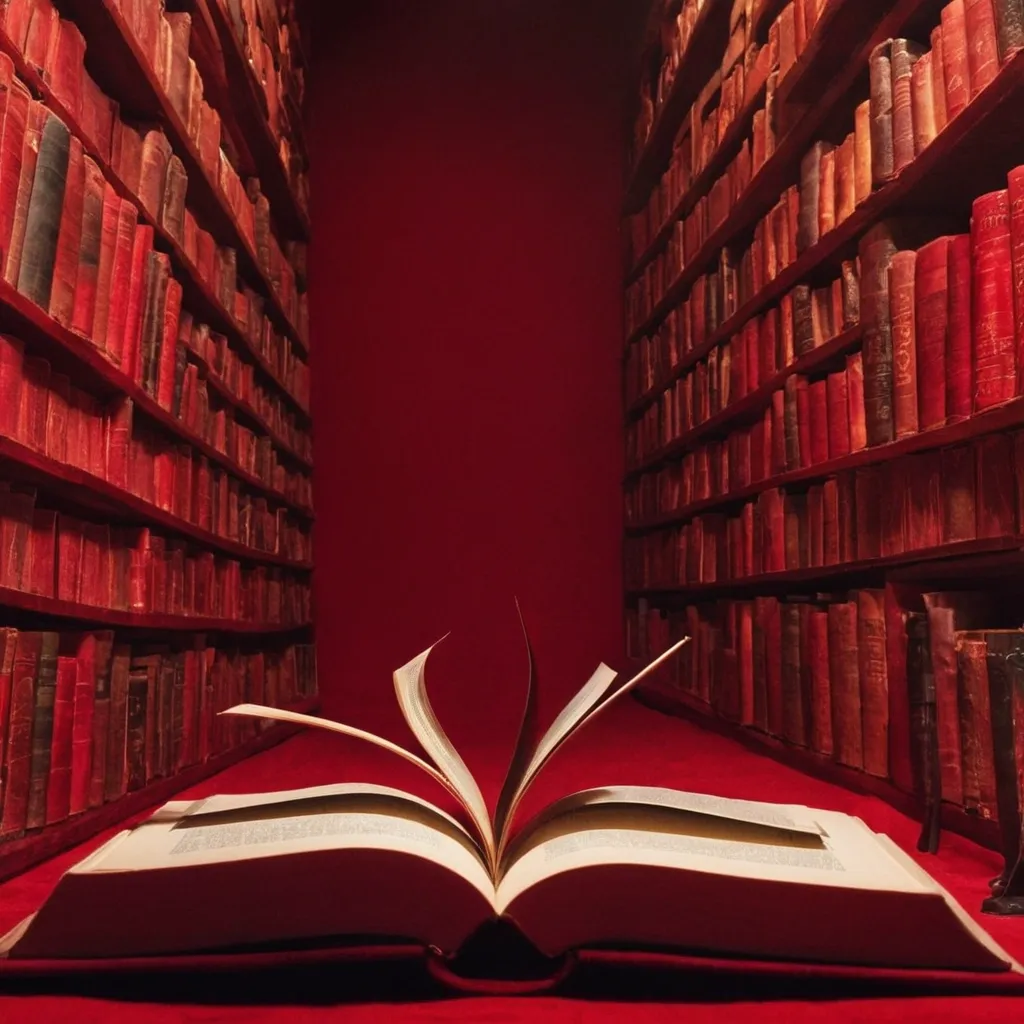 detailed photo of red books