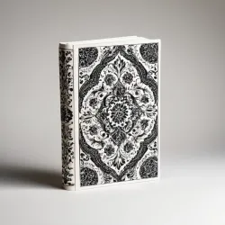 photo of #4 white book with black floral pattern