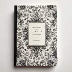 photo of #4 white book with black floral pattern