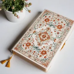 photo of #6 white book with floral pattern