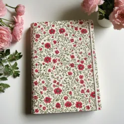 photo of #6 white book with floral pattern